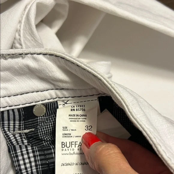 Buffalo David Bitton Men's White Kemitch Slim Boot King Fit Jean - Picture 9 of 14